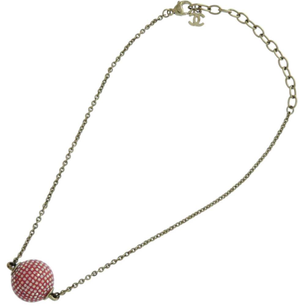 CHANEL Red Logo Necklace - Picture 4 of 8
